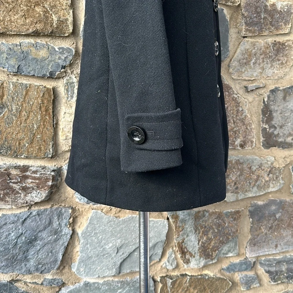 J. Crew Women's Double Breasted Wool Peacoat in Black Size 4 - Picture 4 of 6